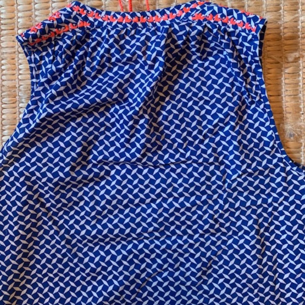 Womens. J Crew. Shirt Blue White Size 8 - Picture 5 of 5
